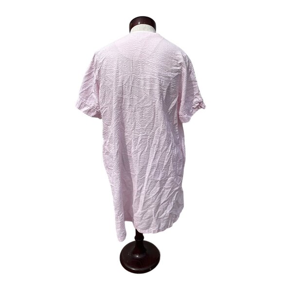 Miss Elaine Womens‎ Zip Front Pink Housecoat Robe Dressing Gown Plus Size 1X - Picture 3 of 5